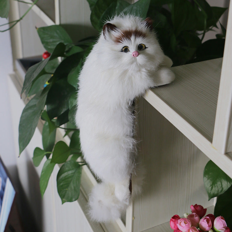 Söt Plysch Katt Hemma Skrivbord Figur Dekor | Veska