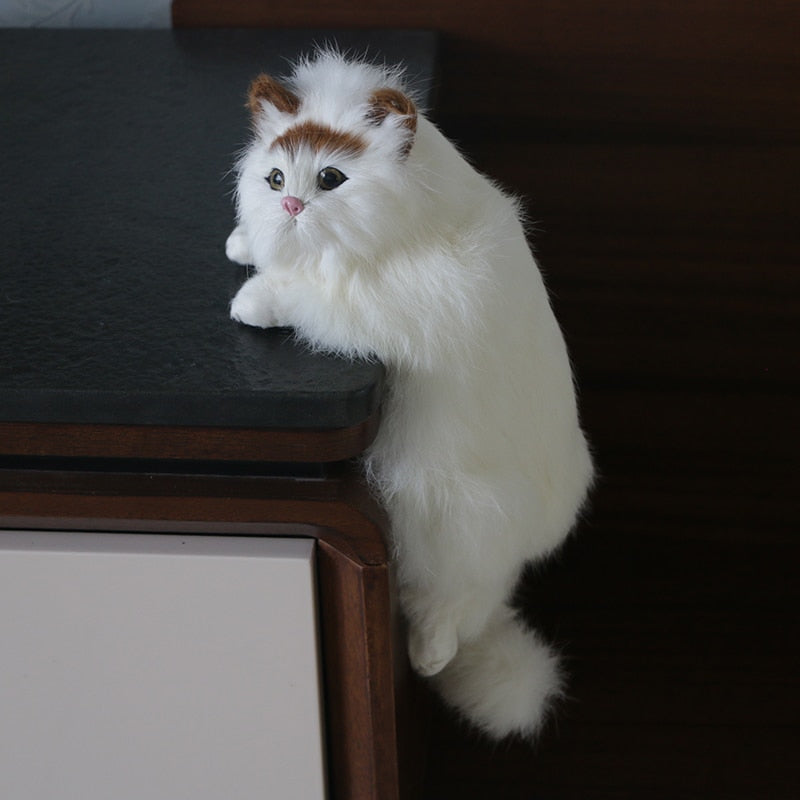 Söt Plysch Katt Hemma Skrivbord Figur Dekor | Veska