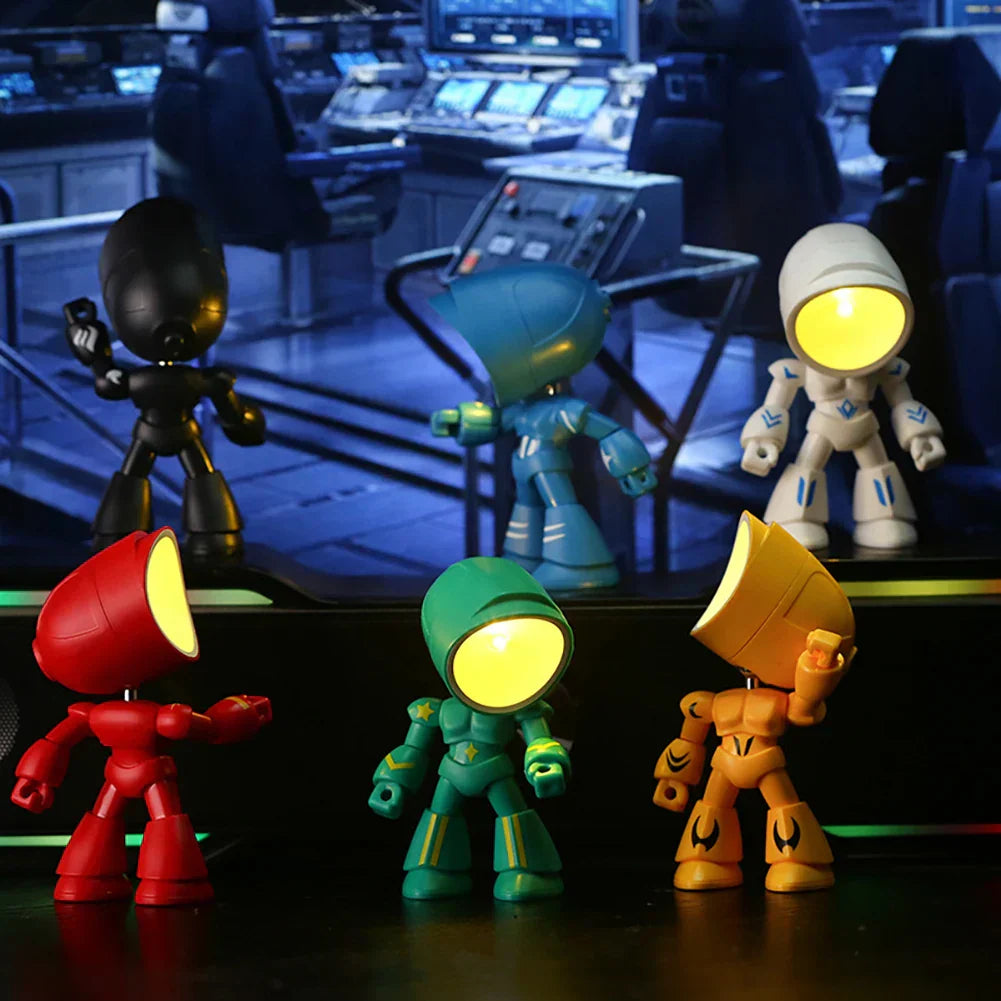 Söt Robot Bordslampa – Kreativ LED Lampa för Barnrum och Skrivbord | Veska