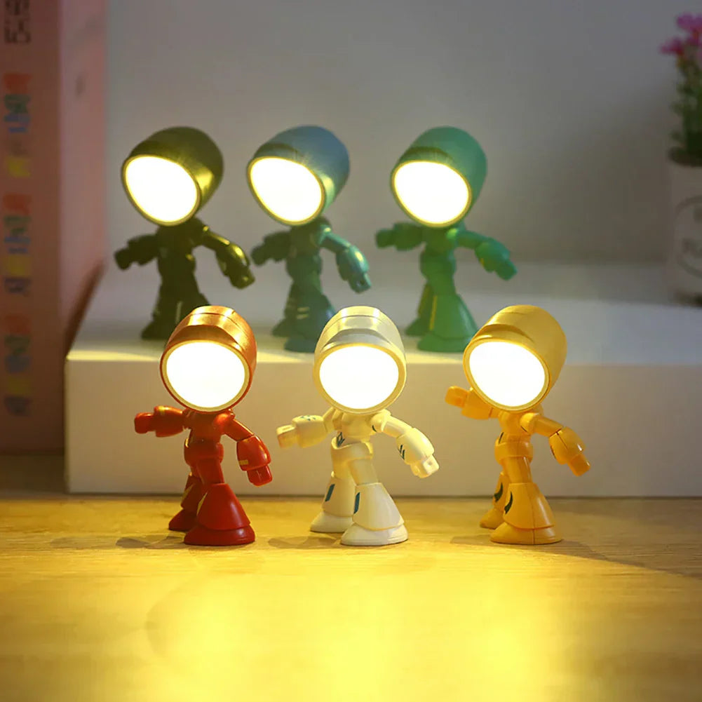 Söt Robot Bordslampa – Kreativ LED Lampa för Barnrum och Skrivbord | Veska