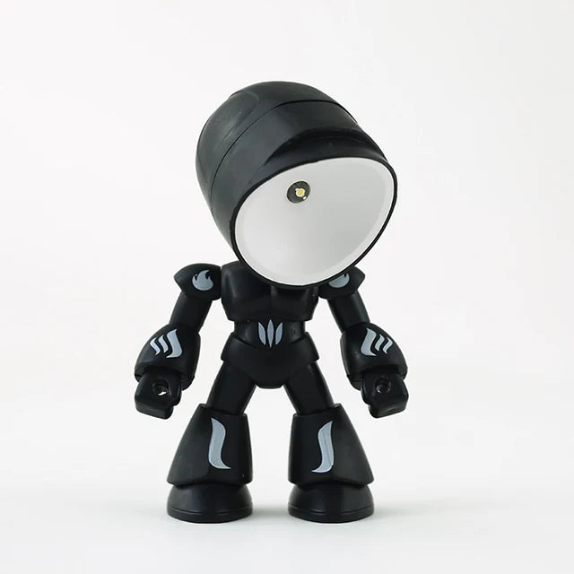 Söt Robot Bordslampa – Kreativ LED Lampa för Barnrum och Skrivbord | Veska Robot Svart