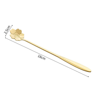 Söta rostfria kaffeskedar | Veska Gold Lily Large