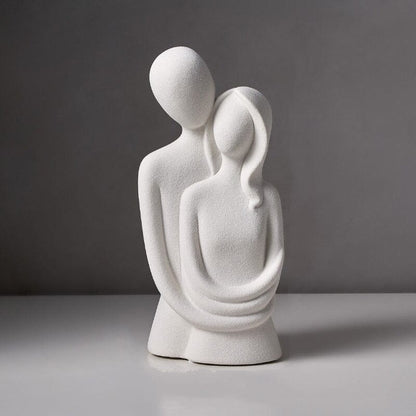 Soulmates Abstrakt Figurfigur Dekor | Veska Vit