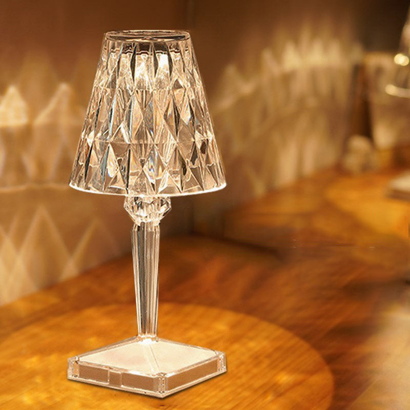 Sovrum Ros Atmosfär Dekorativ Bordslampa Avancerad Känsla Present Nattlampa | Veska RGB16 färg fjärrkontroll Diamond Bordslampa