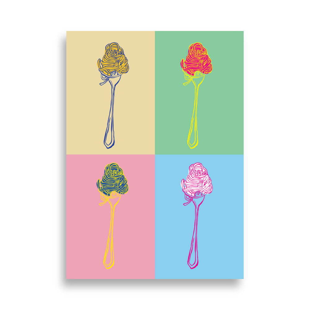 Spaghetti Pop Art | Veska 50×70 cm