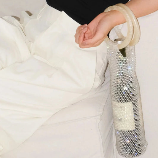 Sparkling Wine Bag | Veska Mjölkvit handtag 750 ml