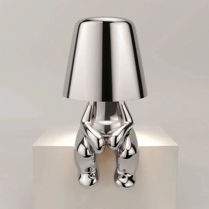 Speciell bordslampa med en trivsam atmosfär | Veska Lampa – Silver Hugo
