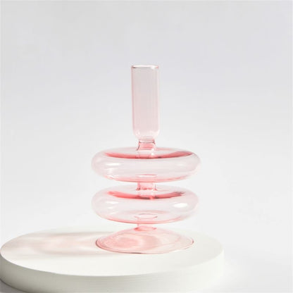 Spiral Geometriska Ljusstakar | Veska Rosa 2-lagers