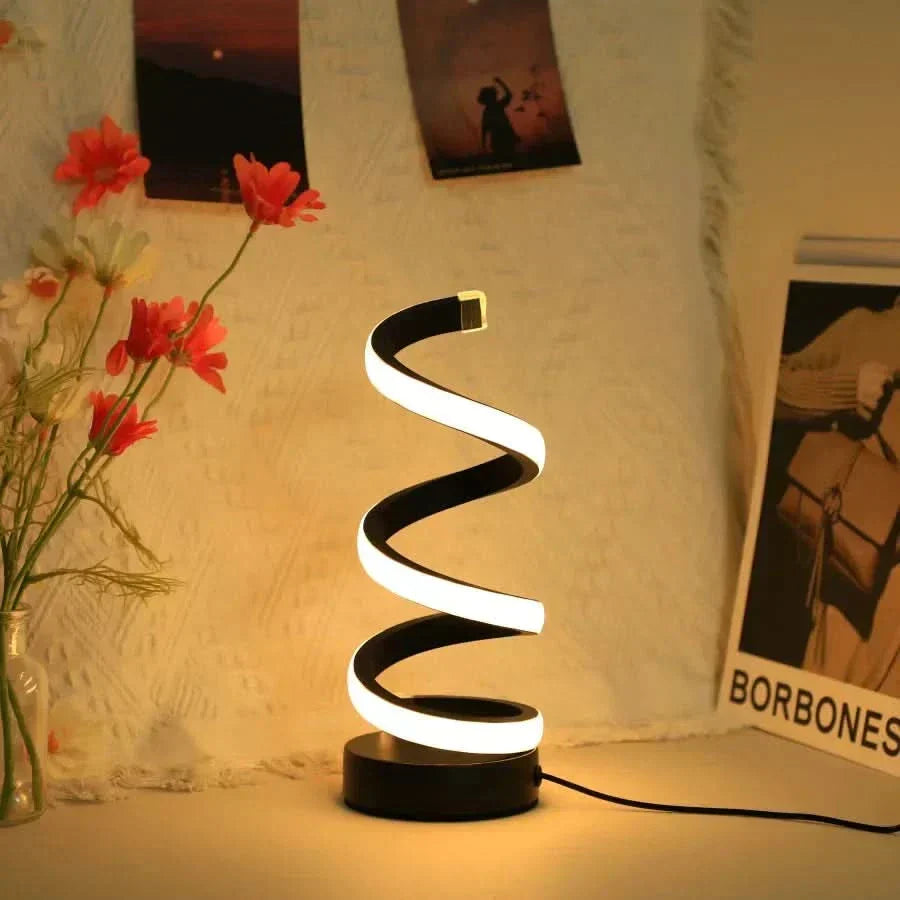 Spiral LED-bordslampa – Modern justerbar belysning | Veska