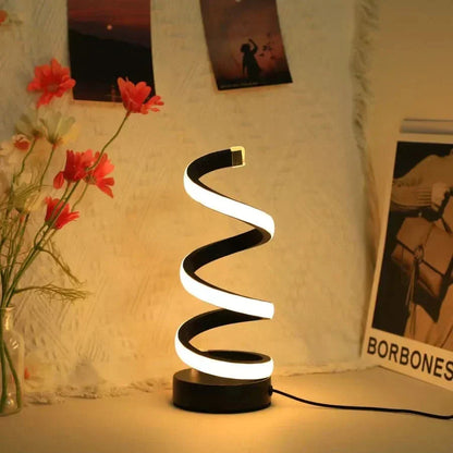 Spiral LED-bordslampa – Modern justerbar belysning | Veska