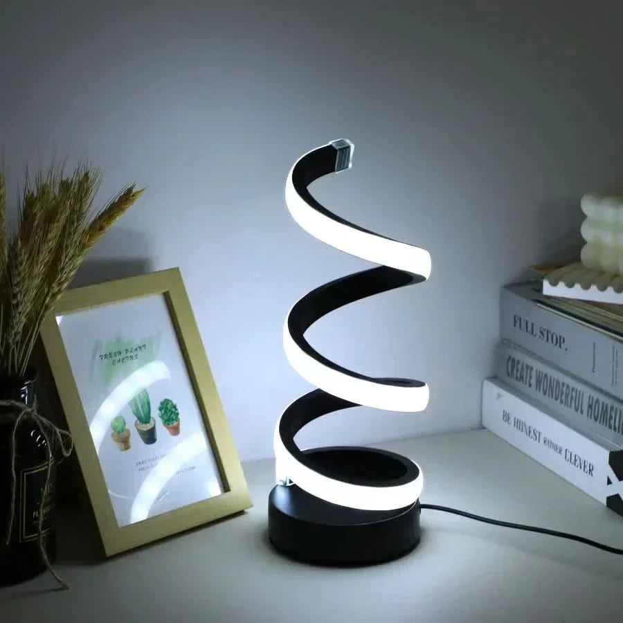 Spiral LED-bordslampa – Modern justerbar belysning | Veska