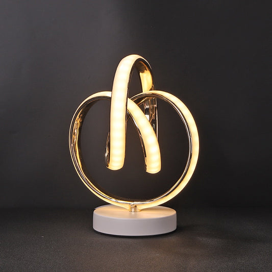 SpiralGlow – Elegant LED Bordslampa med Mysig Varm Ljus | Veska Varmt ljus
