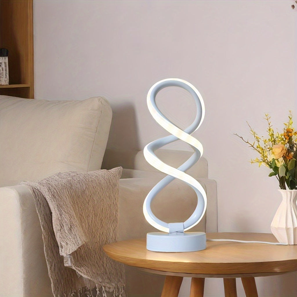 SpiraLux - Elegant Spiral Table Lamp with Color Choice Veska