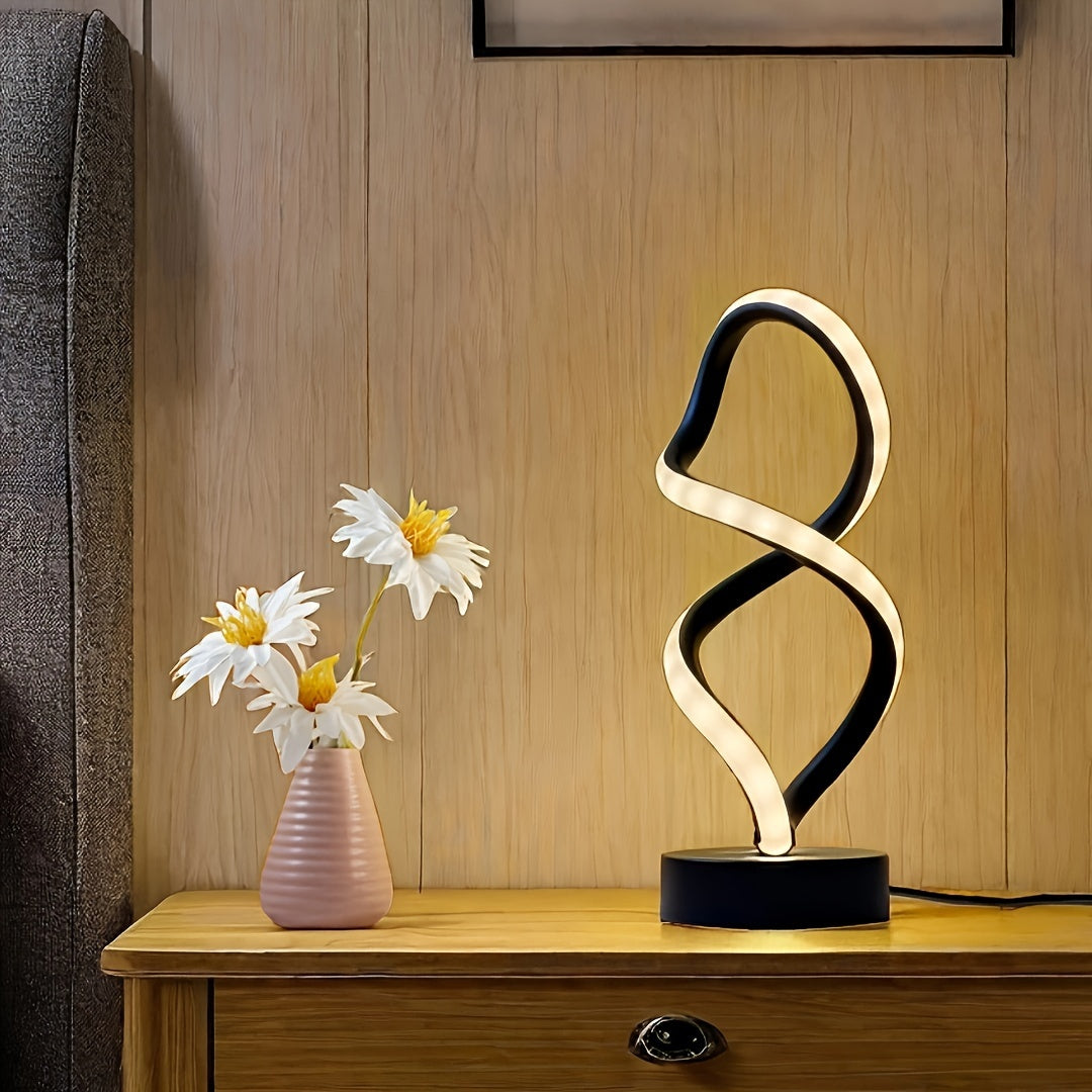 SpiraLux - Elegant Spiral Table Lamp with Color Choice Veska