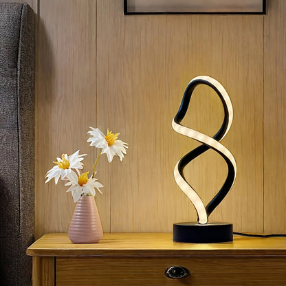 SpiraLux - Elegant Spiral Table Lamp with Color Choice Veska