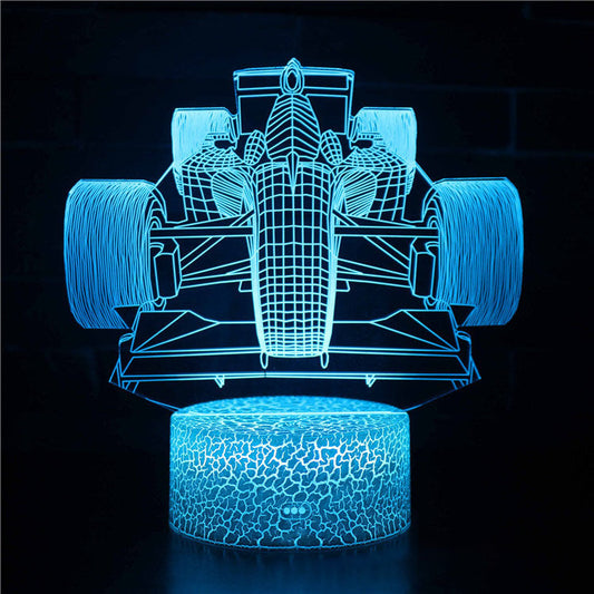 Sportbil serie 3d nattlampa LED stereo ljus illusion lampa USB sängbordslampa modelleringslampa dimmer | Veska