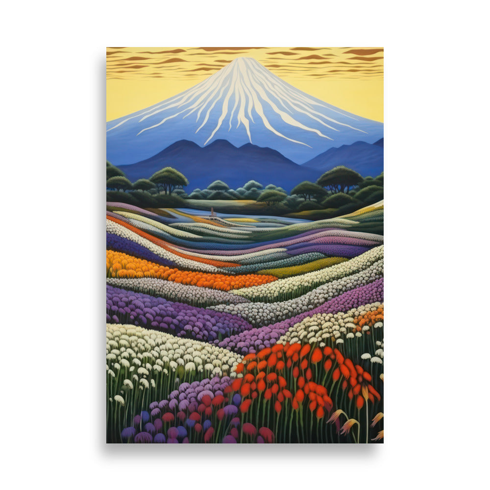 Spring av Mount Fuji | Veska 70×100 cm