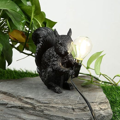 SquirrelGlow LED Bordslampa | Söt Design & Varm Ljus för Barn/Rum | Veska