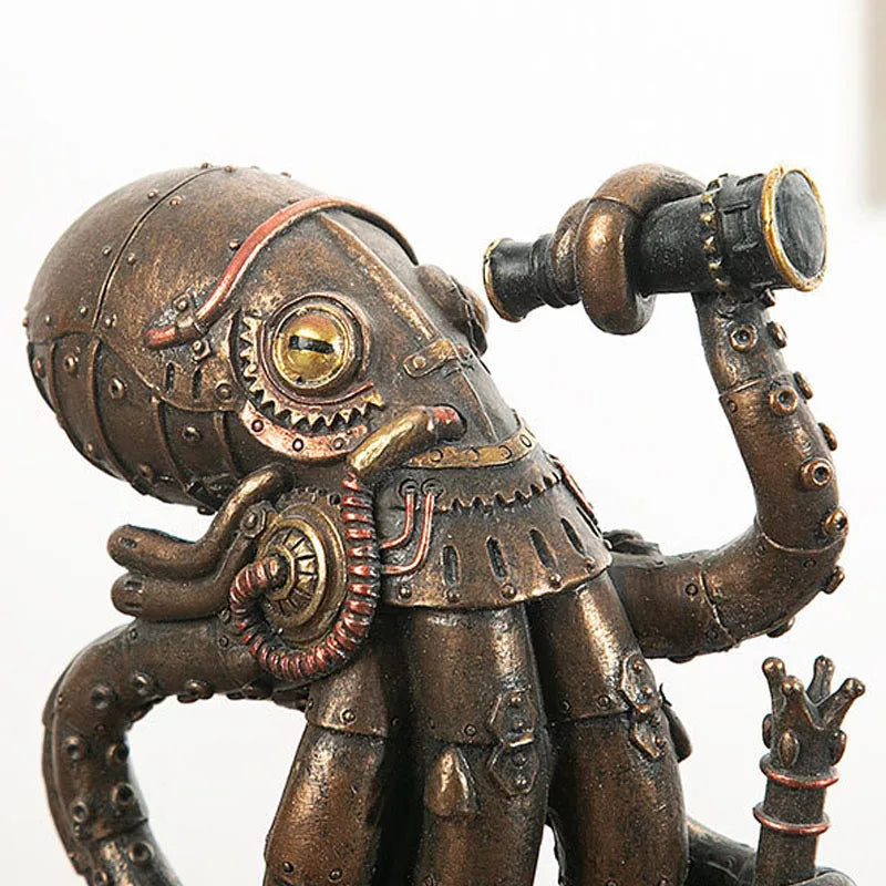 Steampunk Bläckfisk Mekaniska Resenär Figurer Heminredning | Veska