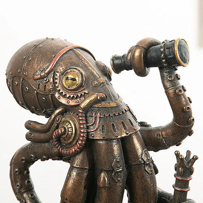 Steampunk Bläckfisk Mekaniska Resenär Figurer Heminredning | Veska