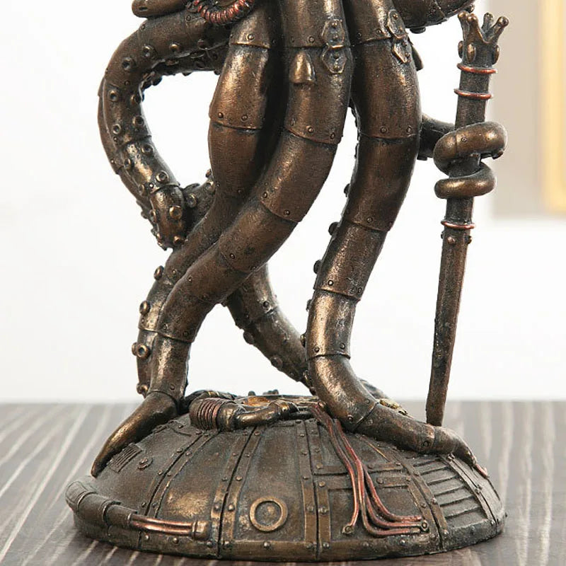 Steampunk Bläckfisk Mekaniska Resenär Figurer Heminredning | Veska