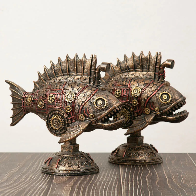 Steampunk Mekanisk Blackfish Figurine | Veska
