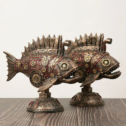 Steampunk Mekanisk Blackfish Figurine | Veska
