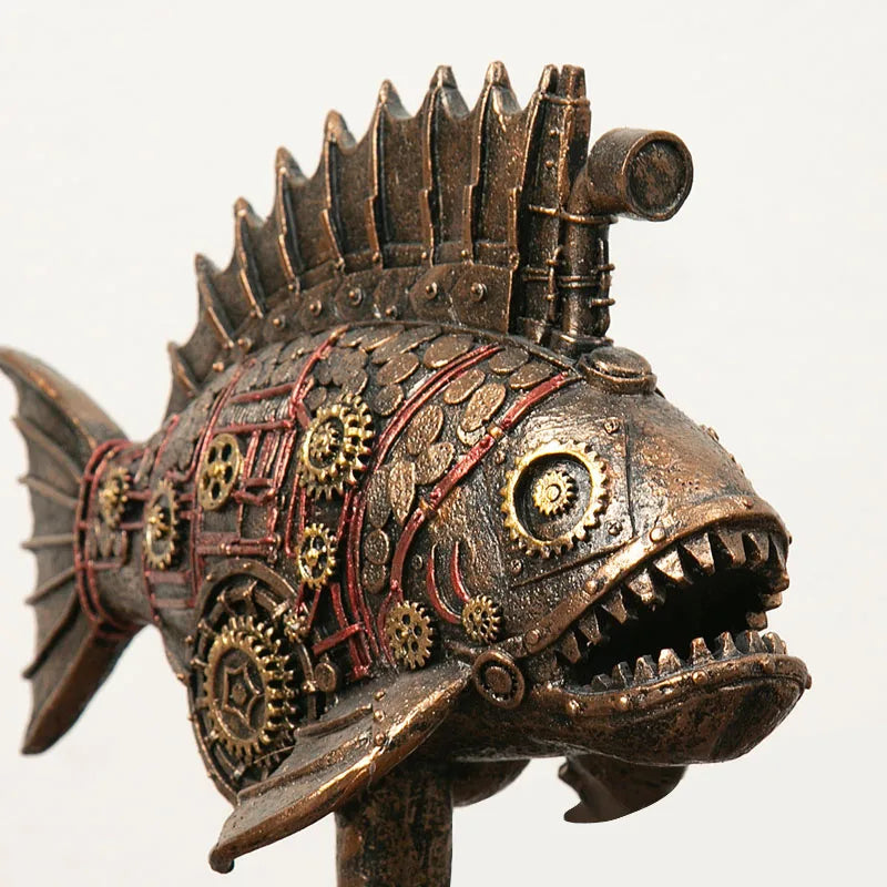 Steampunk Mekanisk Blackfish Figurine | Veska