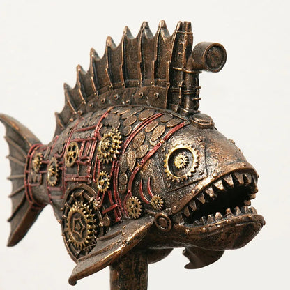 Steampunk Mekanisk Blackfish Figurine | Veska