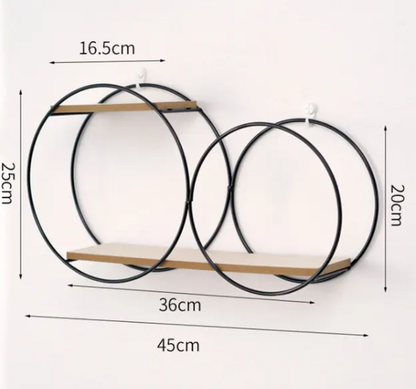 Stilig minimalistisk metalvägghylla för böcker och dekoration | Veska Svart