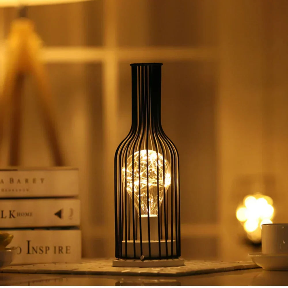 Stilig trådlös LED bordslampa | Veska Vinkork