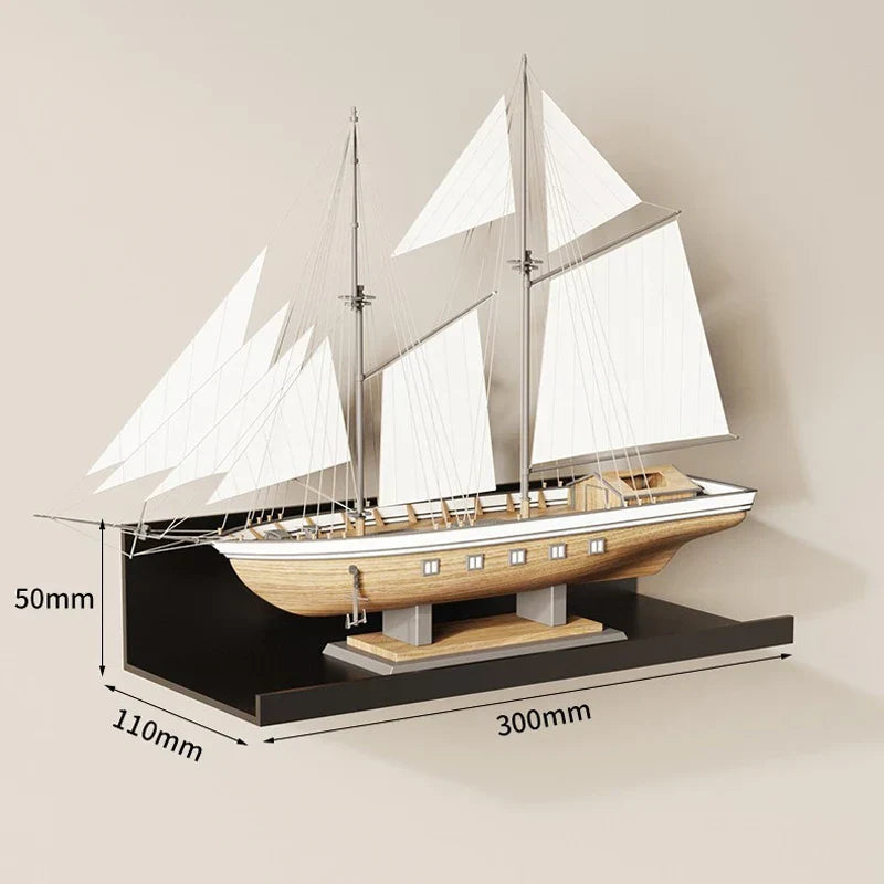 Stilren Aluminium Flytande Hylla Lösning | Veska Svart 30 CM