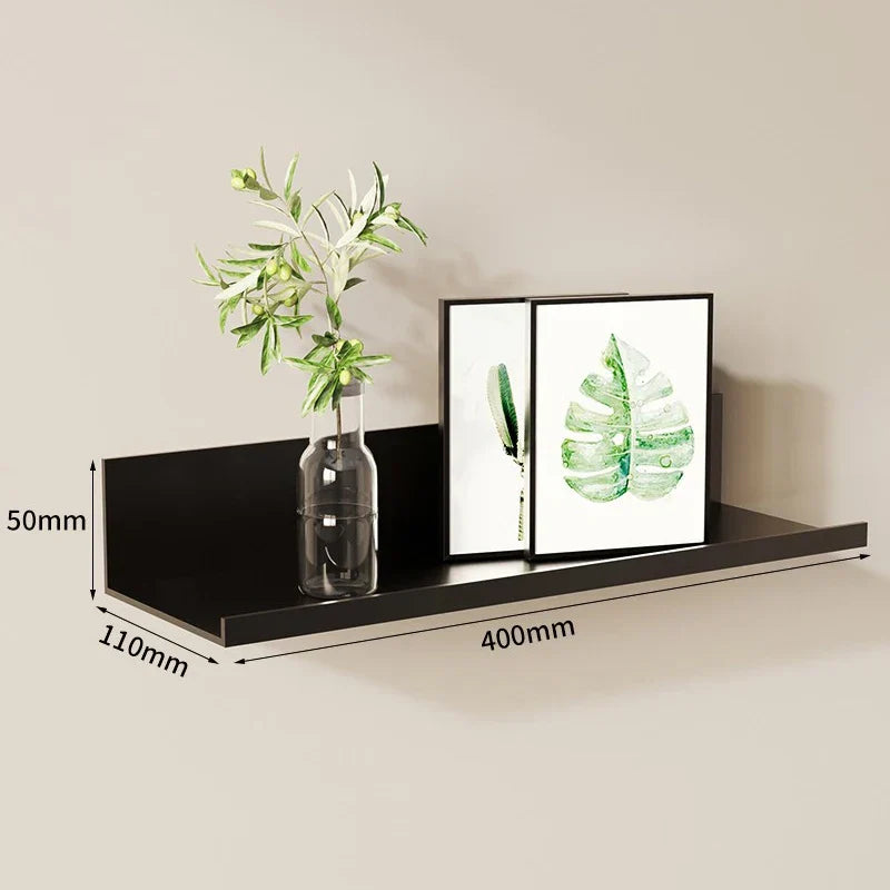Stilren Aluminium Flytande Hylla Lösning | Veska Svart 40 CM
