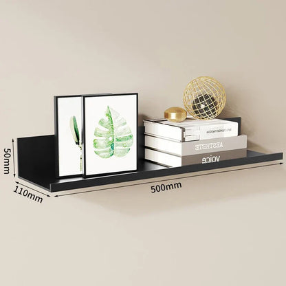 Stilren Aluminium Flytande Hylla Lösning | Veska Svart 50 CM