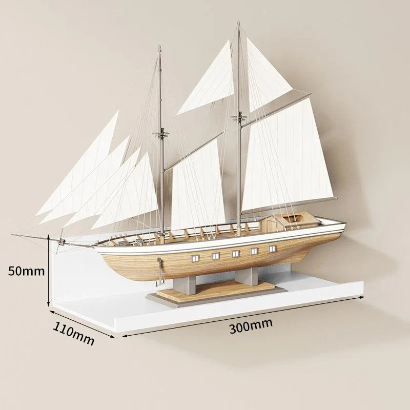 Stilren Aluminium Flytande Hylla Lösning | Veska Vit 30 CM