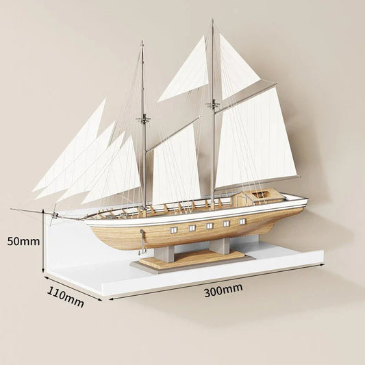 Stilren Aluminium Flytande Hylla Lösning | Veska Vit 30 CM