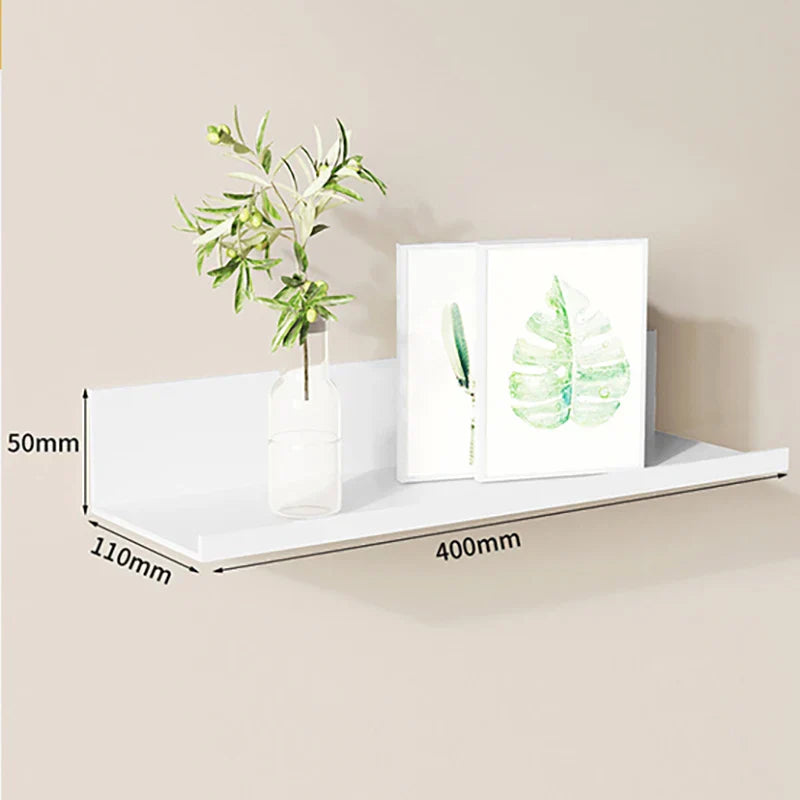Stilren Aluminium Flytande Hylla Lösning | Veska Vit 40 CM