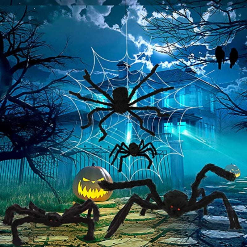 Stora Svarta Spindeln Halloween Festdekoration | Veska