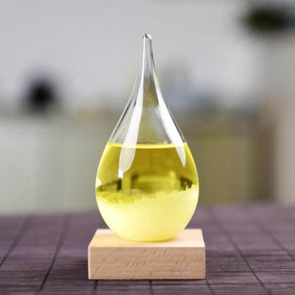 Storm Glass Prognos med Träbas för Heminredning | Veska Y