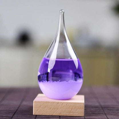 Storm Glass Prognos med Träbas för Heminredning | Veska Z