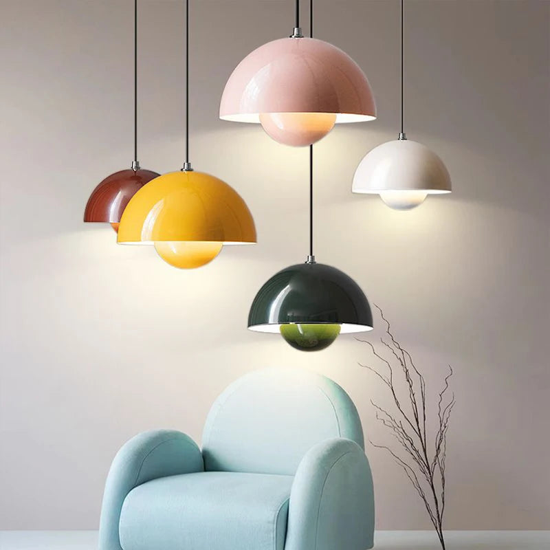 Suspension Auroraglo V2 - Modern lampa i form av en Veskaomkruka för sovrum, LED belysning, skandinavisk design | Veska