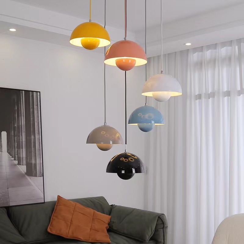 Suspension Auroraglo V2 - Modern lampa i form av en Veskaomkruka för sovrum, LED belysning, skandinavisk design | Veska