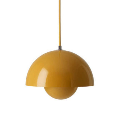 Suspension Auroraglo V2 - Modern lampa i form av en Veskaomkruka för sovrum, LED belysning, skandinavisk design | Veska Gul 23CM*16CM