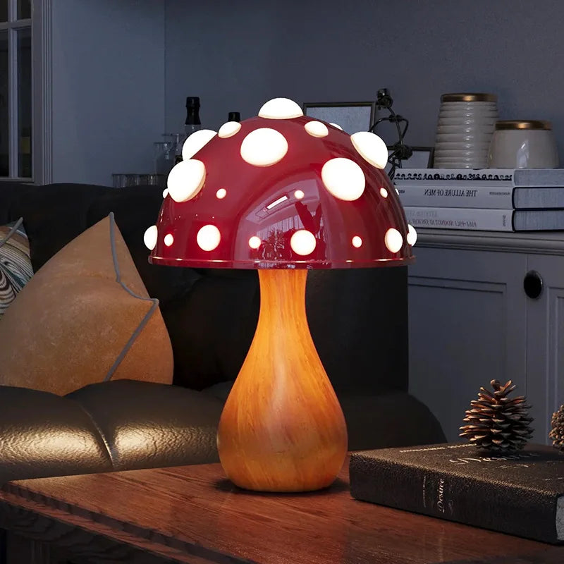 Svamp Lampa – Retro LED Bordslampa i Svampdesign för Mysiga Inomhusutrymmen | Veska