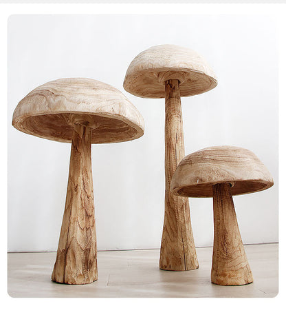 Svamp Solid Wood Skulptur Heminredning | Veska