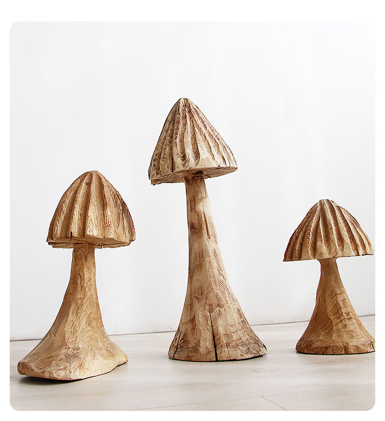 Svamp Solid Wood Skulptur Heminredning | Veska