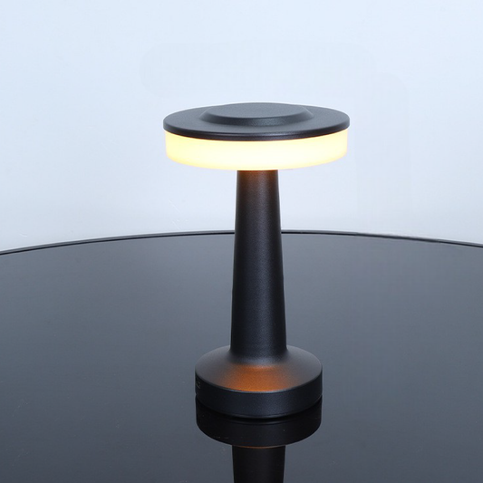 Svart LED-bordslampa med metallfinish – Modern belysning för vardagsrum och kontor, Varmt ljus | Veska Svart