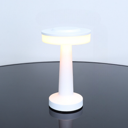 Svart LED-bordslampa med metallfinish – Modern belysning för vardagsrum och kontor, Varmt ljus | Veska Vit