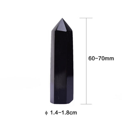 Svart Obsidian Kristall Punkt Torn | Veska 6-7cm 2.4''-2.7'