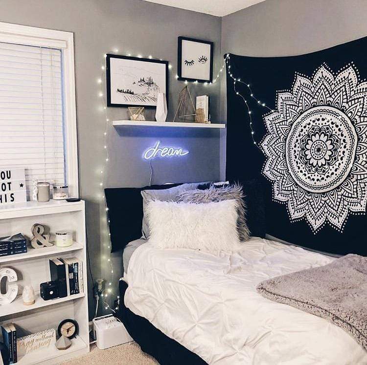 Svart och Vitt Mandala Tapestry | Veska